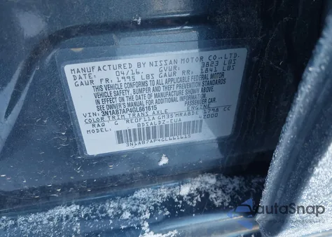 2016 Nissan Sentra Fe+ S/S/Sl/Sr/Sv из США, поврежденный, VIN 3N1AB7AP4GL661615